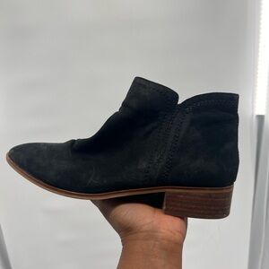 Aldo black faux leather pull on boots shoes size 10